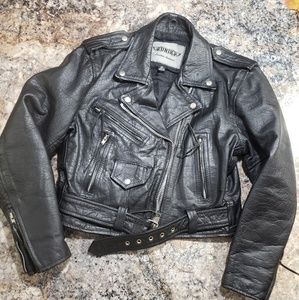 UNIK Vintage Cropped Motorcycle Jacket